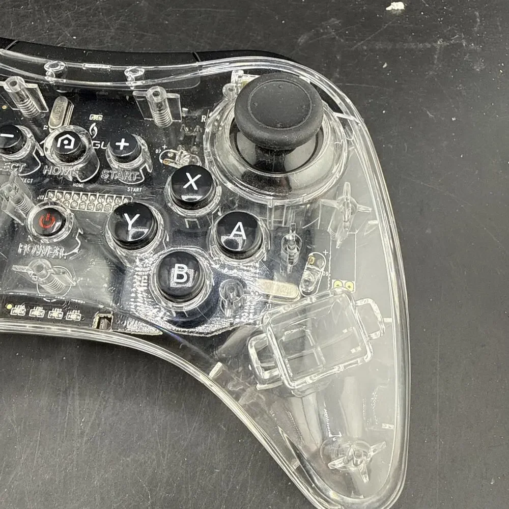Afterglow Transparent Wireless Wii U Controller PDP Untested